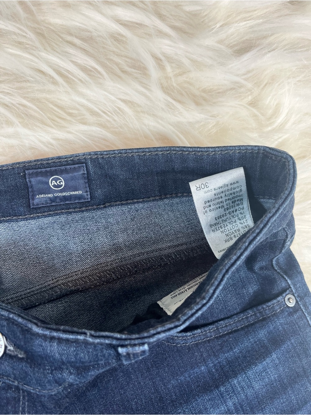 AG Adriano Goldschmied The Farrah Jeans Women's 30x31 High Rise Skinny Dark Wash - Picture 4 of 6